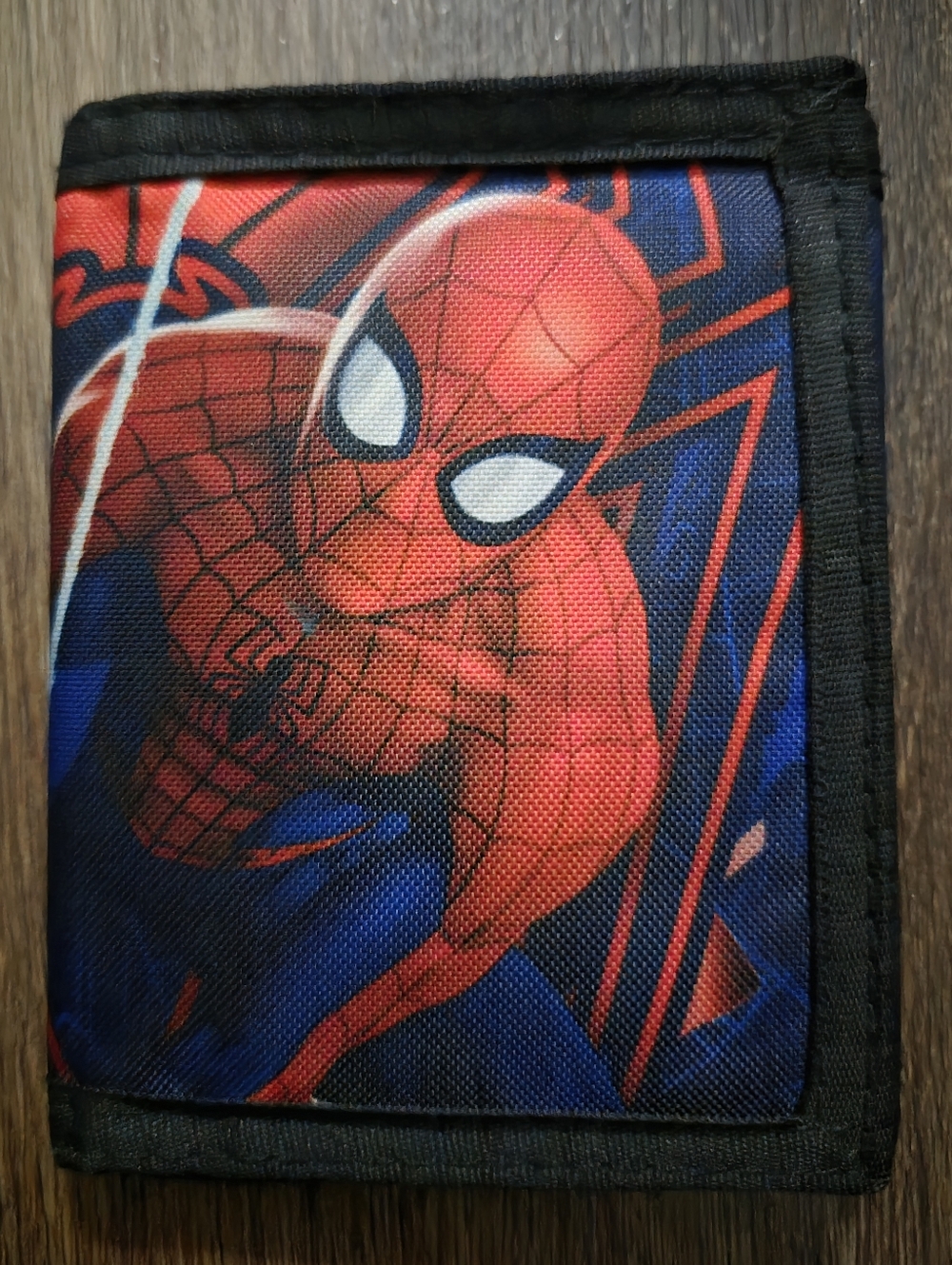 NEW Spiderman Marvel Canvas Tri-fold Velcro Wallet